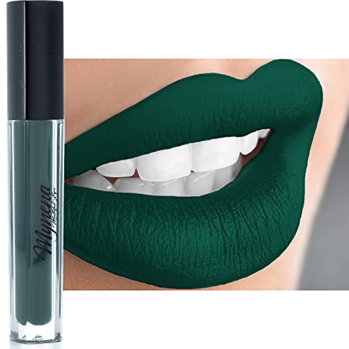 Mynena Dark Green Liquid Lipstick Long Lasting Kissproof Waterproof Lightweight Smudge Proof Matte Color Stay Lip Stain Talc-Free And Paraben-Free #TOP30