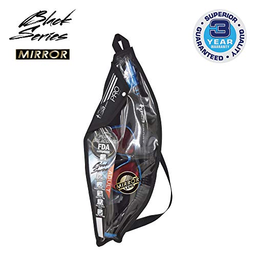 Tusa Sport Adult Powerview Mask And Dry Snorkel Combo, Black/Fishtail Blue Mirrored Lens (Uc-2425Pmqb-Fbb) #TOP7