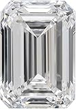 1-10 CT CVD Lab Grown Loose Diamond | D-E Color, VVS-VS Clarity | Loose Diamonds for Precious Fine Jewelry Making & DIY Crafting (Emerald Cut, 6 Carat)