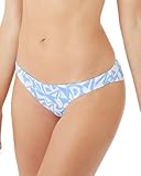 Roxy Damen Bikini UPF 50+, Quick-Dry, Stretch Fabric, Swimsuit Cheeky Bottoms, Surf, Beachwear Bademode, Bikinihose, Blau Multi, Medium