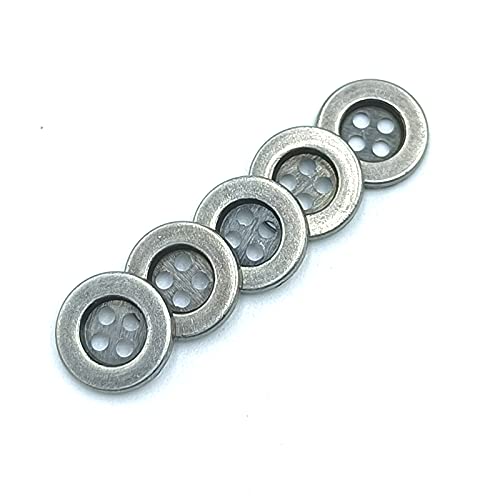 50Pcs Metal Buttons Vintage Style Round Button 4 Holes, For Suits, Diy Crafts Manual Button, Scrapbooking Sewing Decorations 10Mm #TOP2