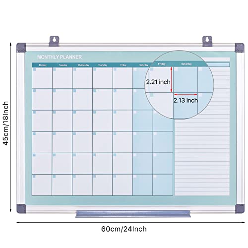 Makello Magnetic Dry Erase Calender Whiteboard Monthly For Home, Bedroom, Office, Classroom, 24X18 Inches #TOP2