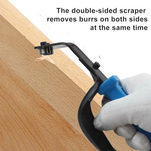 DB1000 Blech-Entgratungswerkzeug, 0–12 mm Bereich, doppelseitiger Gratentferner, rotierende Klinge Kantenschneider für legierten Stahl/Schwerlastmetall/Ecke und gerade Kante, manueller Handentgrater