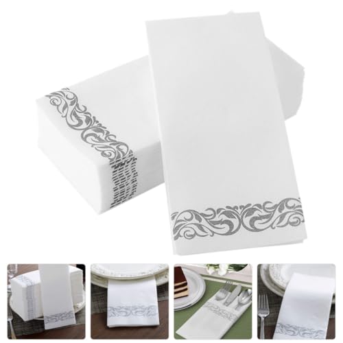 Servilletas de papel de pulpa de madera desechables para bodas de plata 7