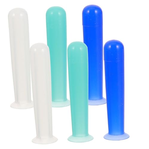 Gogogmee 6 pièces Accessoire Lentilles de Contact Applicateur et Embout Suceur Silicone Sûr pour Lentilles Souples Pratique pour Retirer et Poser Vert Bleu Transparent