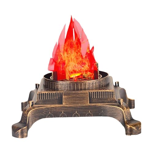 Lámpara de fuego falsa, Luz de fuego falsa | Lámparas con efecto Halloween,Luz de fogata eléctrica, lámpara de mesa de llama parpadeante artificial, luz de escenario de llama realista para Halloween