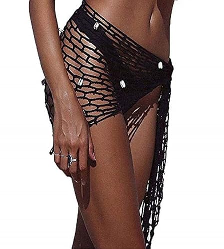 Saída de praia, moda sexy, praia, crochê, capelet, capelet, protetor solar, rede (SJJ6), Preto 1, One Size