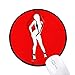 Produktbild Stand Bikini Beauty Woman Runde rutschfeste Mousepads schwarz genähte Kanten Game Office Geschenk
