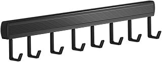 Desikixudy Perchero de cocina con 8 para colgar en la pared, con cuchara, pala y tabla de cortar, organizador de accesorios de cocina, color negro