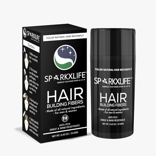 Image of Hair Fiber Medium Brown - Keratin Thick Fiber & Hair Building Fibre for Men & Women - Instant Concealer & Filler powder for Thinning Hairline & Bald Spots (12g) (Medium Brown)