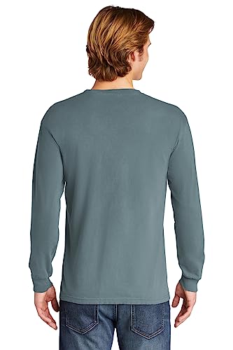 Image of Comfort Colors Ringspun Garment-Dyed Long-Sleeve T-Shirt (Ice Blue)