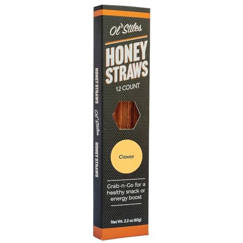 Ol' Stiles Honey Straws Clover Miel en Tiras Puras 2.2 oz miniatura 1