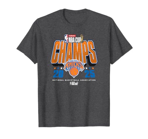 NBA Official Emirates Cup 2025 Champs New York Knicks T-Shirt