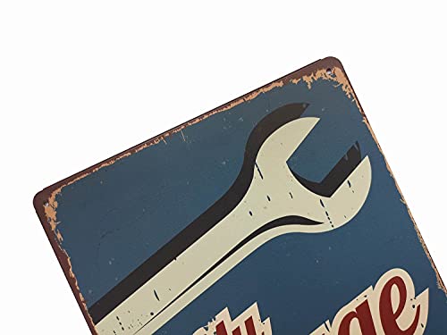 Erlood My Garage My Rules Retro Vintage Decor Metal Tin Sign 12 X 8 Inches #TOP1