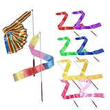 BESPORTBLE 10 Stück Rhythmische Sportgymnastik Bänder 3,2m Lange Turnbänder aus Buntem...