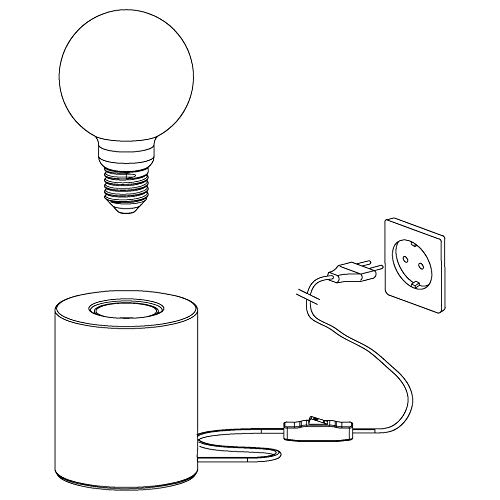 Eglo Turialdo Tafellamp, 1-vlammige lamp, industrieel, vintage, modern, nachttafellampje van hout en staal… - Afbeelding 4