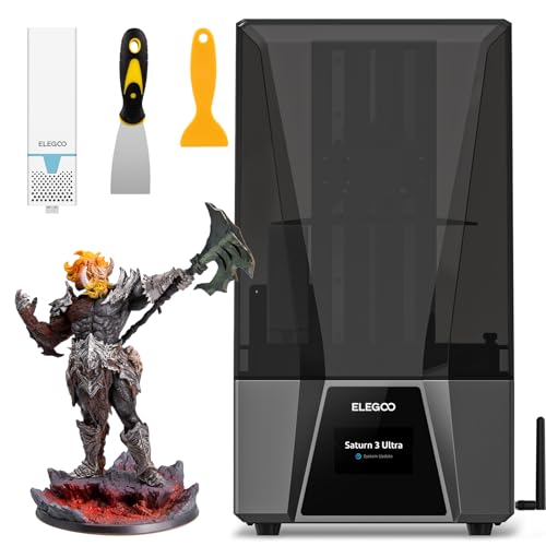 ELEGOO Saturn 3 Ultra 12K MSLA Imprimante 3D RÃ©sine Impression Rapide Ã  150mm/H avec Ã©cran LCD Monochrome 10", ACF Film, WiFi Transfert, Taille d'impression 218,88 mm x 122,88 mm x 260 mm