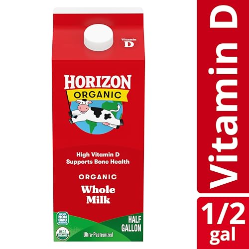Horizon Organic High Vitamin D Whole Milk, Rich and Creamy High Vitamin D Milk, 64 fl oz Half Gallon Carton - Thumbnail 4