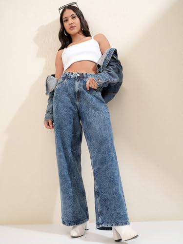 Image of Tokyo Talkies Women Cotton Baggy Jeans | Machine wash
