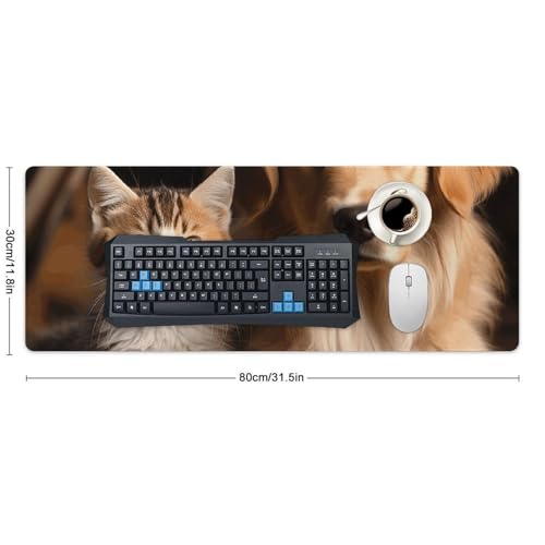 Grand tapis de souris bureau et maison pour écriture et jeu vidéo