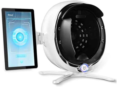 13.3 Inch 3D Digital Skin Analyzer Detector, AI Smart Facial Skin Analysis Machine, 38 Million Pixels, 8 Spectral Facial Moisture Analyzer for Beauty Salon Healthy Skin Care