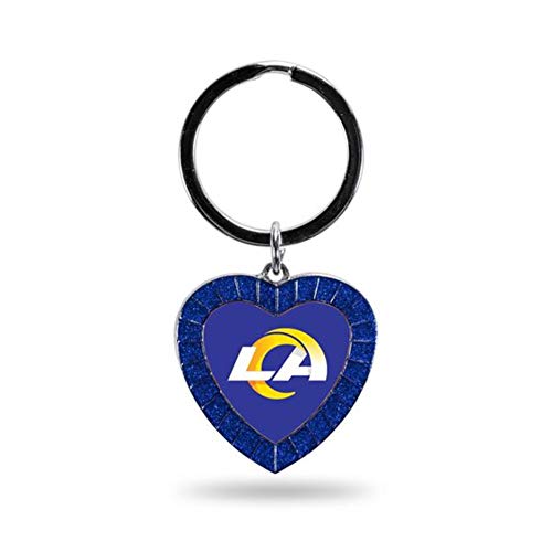 Image of Rico Industries NFL Football Rhinestone Heart Keychain - Great Accessory