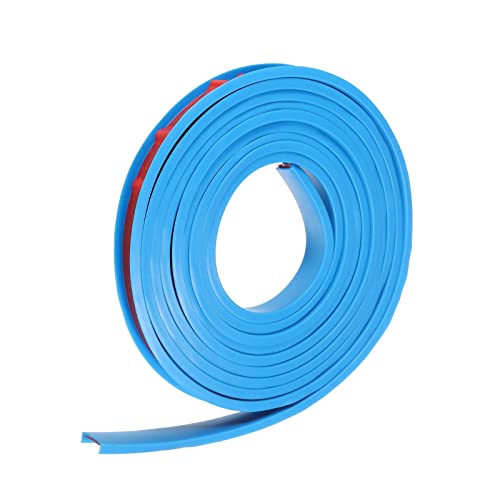 Image of uxcell U Shape Furniture Edge Banding, 3 Meters Self Adhesive Flexible Edging Trim, 5x12mm TPE Edge Guards for Cabinets Furniture Repair Restoration, Blue