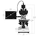 HSL 8-inch LCD Compound Trinocular Microscope,40x-2500x Professional Biological Microscopes for Adults Laboratory,2K Camera Digital Microscope LED WF10x and WF25x eyepieces ABBE Condenser