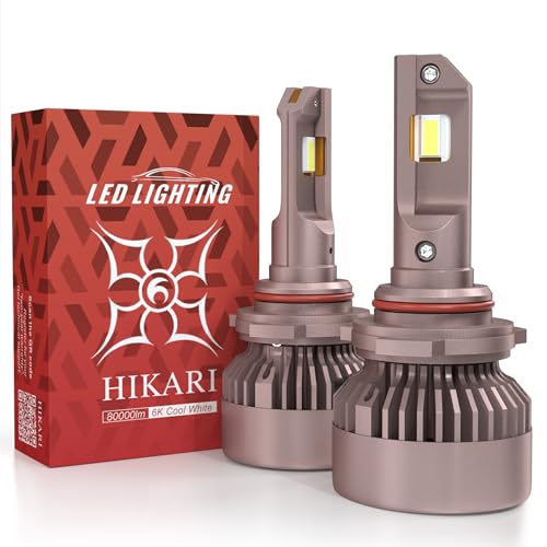 HIKARI WINGS 9006 HB4 Fog Light, 80000LM Pure White 6000K