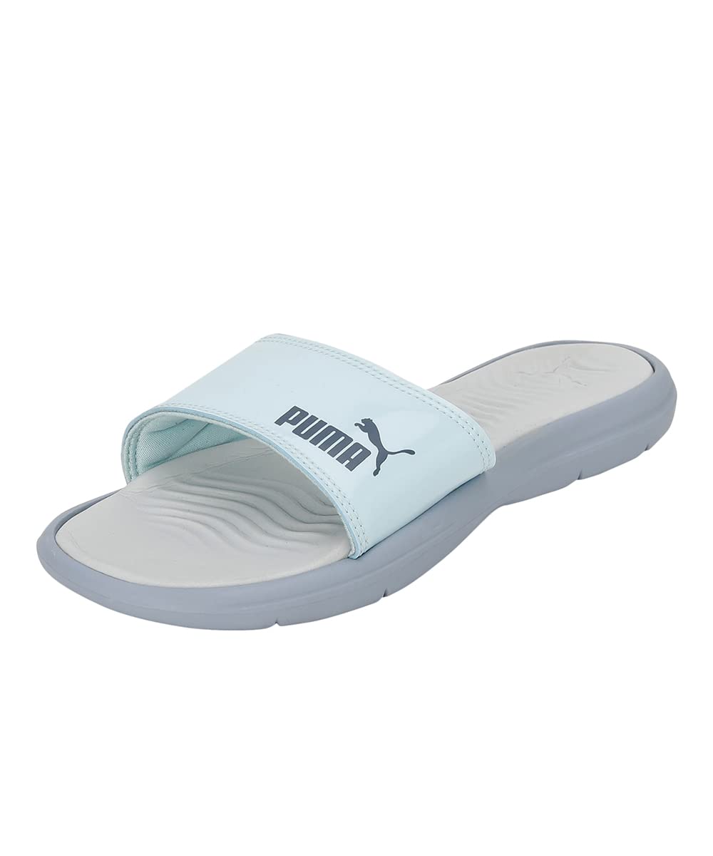 Puma Womens Silvia V4 Platinum Gray-Blue Wash-Evening Sky Slipper - 7 UK (38878101) (B0B8DRRJ2W) Amazon Price History, Amazon Price Tracker