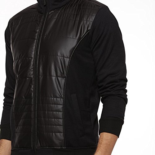 Image of CAHOOT Men's Quilted Puffer Regular Fit Bomber Jacket For Winter Wear | Hooded Collar | Full Sleeve | Zipper | Casual Jacket For Men | Western Stylish Jacket For Men