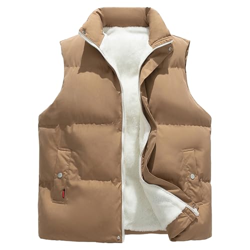 Gilet rembourré à col montant pour homme veste de travail utilitaire