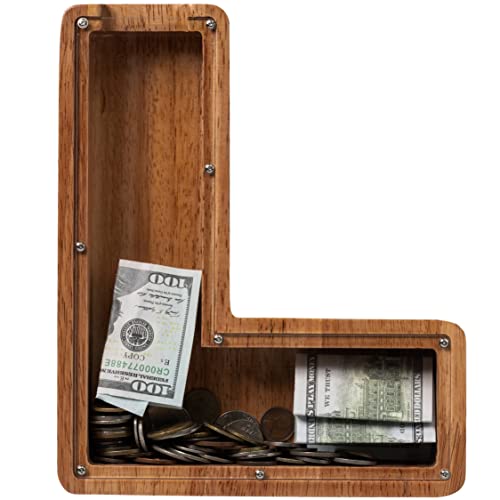 12 Inch Extra Large Wooden Kids Letter Piggy Bank