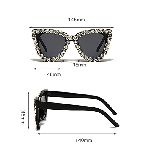 willochra cute Colorful Diamond Women Party Rhinestone Cat Eyes Gradient Sun glasses Shades for women4