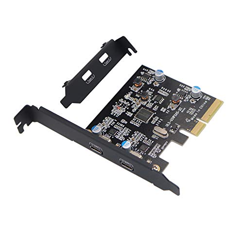 Tarjeta PCI Express USB C 3.1 Gen2 10Gbps 2 puertos Tipo C Windows Linux 3