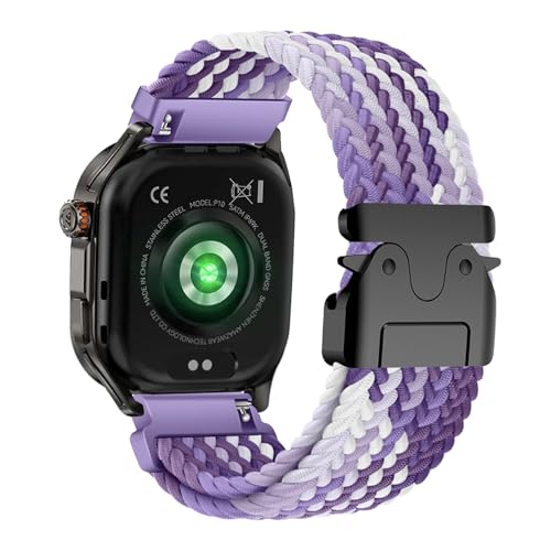 編組ソロループ弾性ストラップ対応 KOSPET MAGIC P10 用交換バンドクイックリース時計ナイロンストラップ替えベルト磁気バックル換えベルトマグネットコンパチブルシャオミ KOSPET MAGIC P10 伸縮性交換レディース メンズ (17)