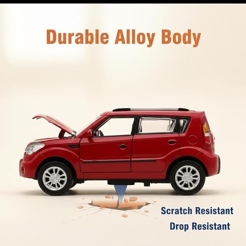 Modelo de Coche Diecast Kia Soul Hatchback a Escala 1:32 Rojo miniatura 3