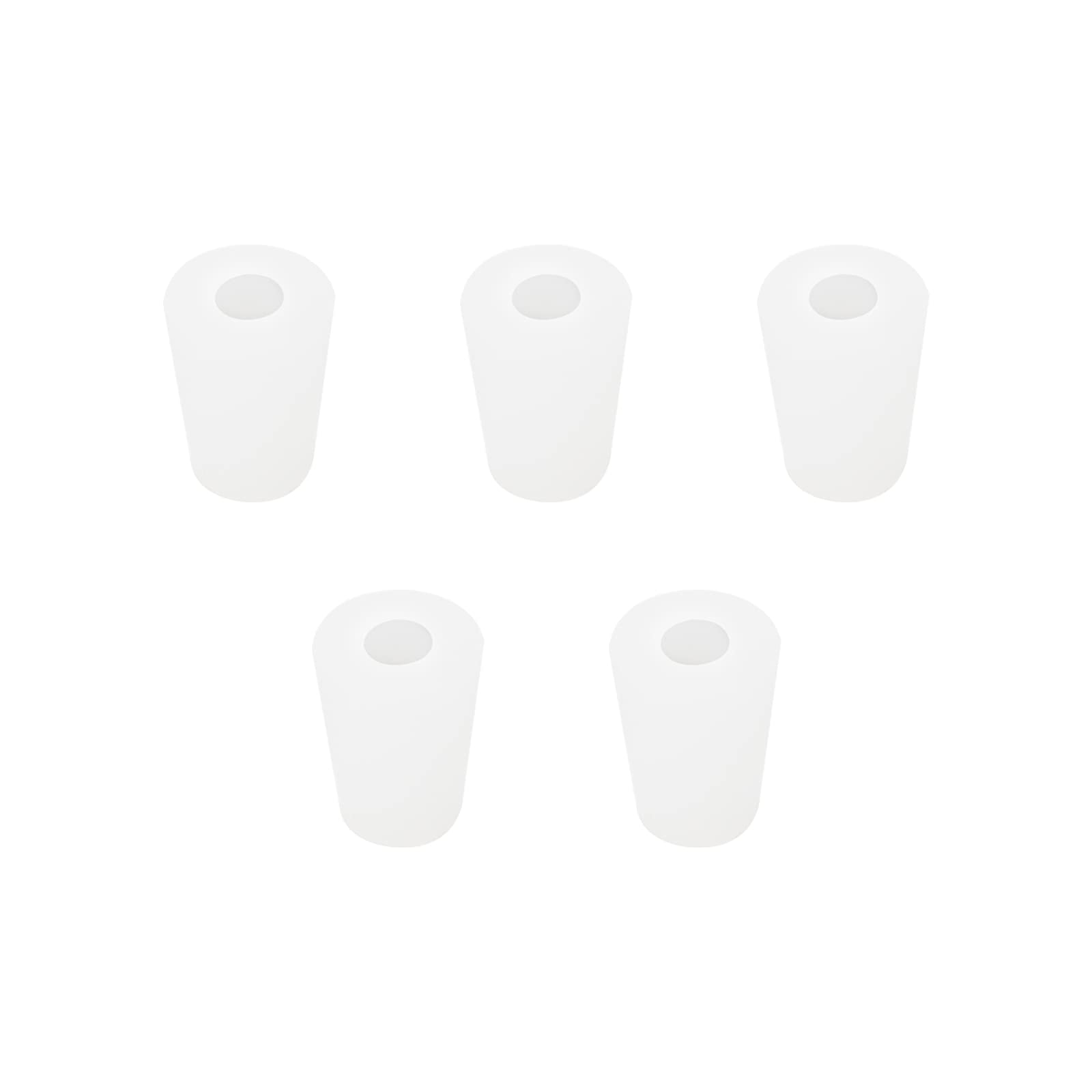 5 Tappi In Gomma Conici Con Foro 8 Mm - Per Laboratorio, Provette E Bottiglie, In Silicone