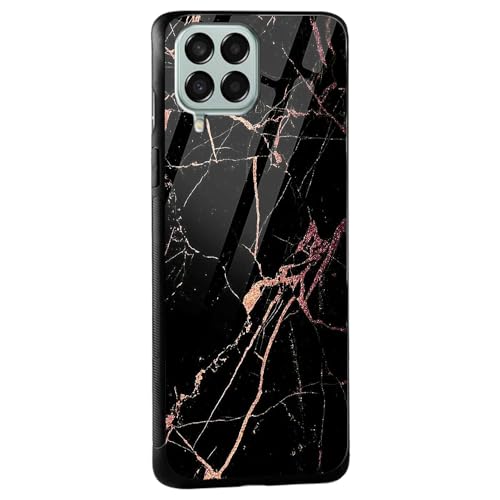 Image of COLORflow Back Cover Compatible with Samsung Galaxy M12 / A12 / F12 | Black Marble Golden | Shockproof TPU Bumper Cover with Camera Protection Back Cover