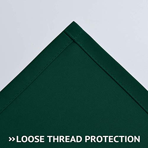 Image of COSVIYA Grommet Room Darkening Dark Green Curtains 84 inch Long for Bedroom | Light Blocking Insulated Thermal Curtains for Living Room, Blackout Thick Polyester Window Drapes,62x84 inches, 2 Panels