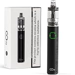 E Cigarette Vape Pen Starter Kit, Innokin GO S Pen, 1500mAh E-Cig Vape Kits with Top-Refill 2ml Pod-Style Tank, Airflow Control Vaping, Smooth MTL Stick, AMZ Edition No Nicotine - Black