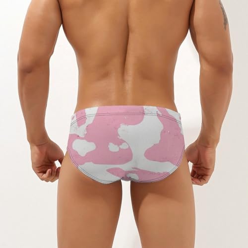 Cow Print Mens Swim Briefs Quick Dry Swim Trunk Bikini Underwear Swimsuit2