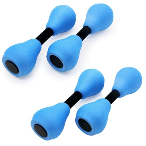 Wasserhanteln - 4 Stück Aqua Hanteln Set, Pool-Gewichte für Wassergymnastik, Eva-Schaum Wasserhanteln für Wassergymnastik und Aquafitnes, Wasserhanteln Schwimmen Barbells für Kinder und Erwachsene
