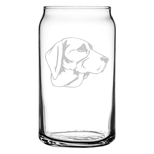 Tyrolean Hound Dog Personalized Custom Etched All Purpose 16oz Can Glass