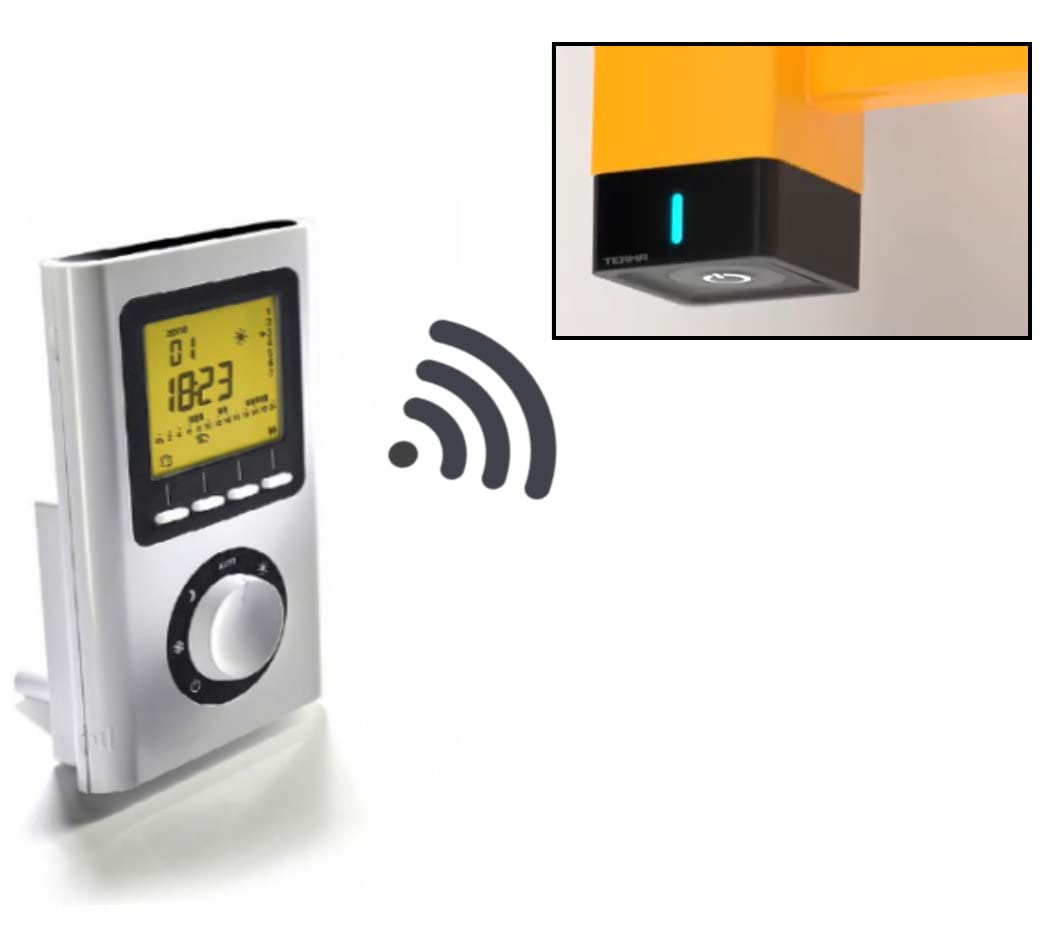 Sèche-serviette électrique – Radiateur salle de bain programmable – Porte serviette avec minuterie – Chauffage pour salle de bain - Fabriqué en Allemagne (Thermostat d'ambiance)