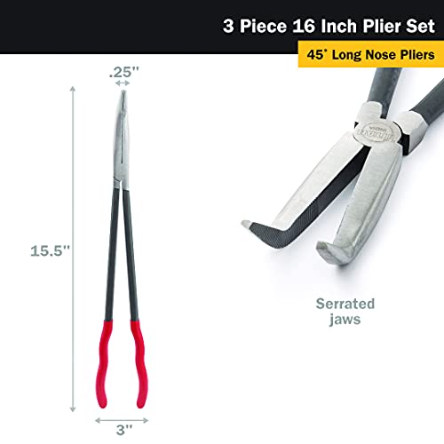 Image of Titan 60787 3-Piece 16-Inch Long Nose Pliers Set