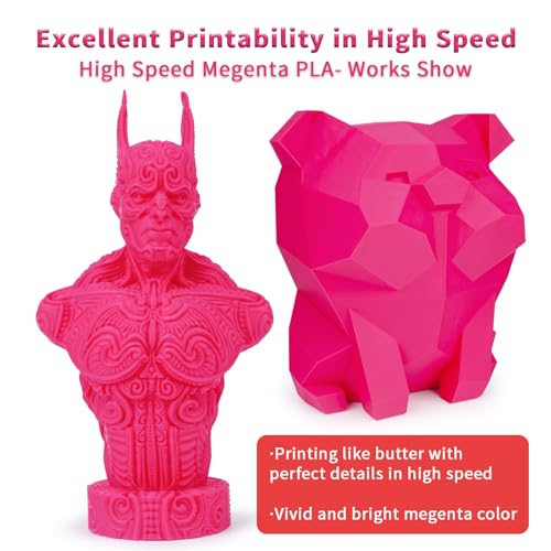 Image of ZIRO High Speed Filament 1.75mm, Up to 600mm /s, HS-PLA 1KG Spool, Magenta | Fit for Most FDM 3D Printer, 1.75mm 1KG Spool, Dimensional Accuracy + /-0.03mm, Colorful PLA FilamenT