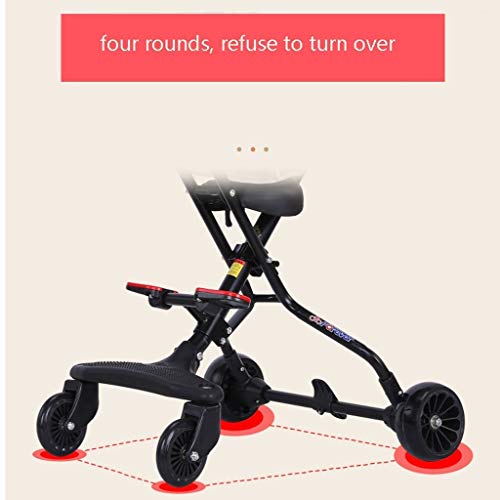 kinderwagen buggy Kinderwagen 1-5 jaar oude kind driewieler Light opvouwbare trolley verstelbare stoel Cushion Seat Belt… - Afbeelding 8