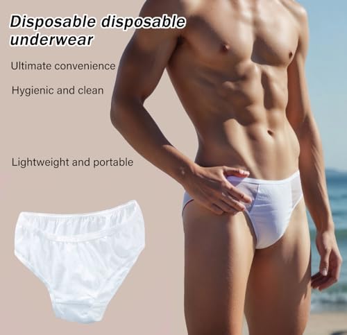 4 Piece Disposable Men's Underwear Set - Convenient, Hygienic, Single-Use for Travel3