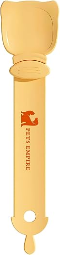 PETS EMPIRE Cat Strip Feeder and Pet Food Mixing Spoon,Orange Cats Stripe Squeeze Spoon Multifunctional Lickable Treat Fee...